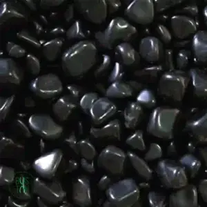 חלוקי נחל דגם שחור מבריק