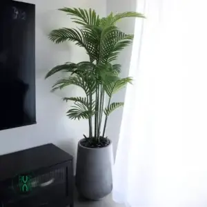 עץ דקל אריקה מלאכותי בגובה 1.8 מטר בכד פיורוס