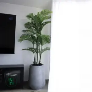 דקל אריקה מלאכותי בגובה 1.65 מטר עם כד פיראוס