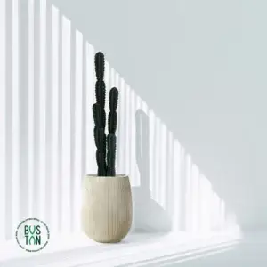 עץ קקטוס מלאכותי בגובה 1.2 מטר בכד סנטוריני