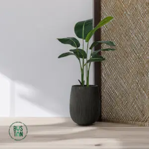 ציפור גן עדן מלאכותית בגובה 1.2 מטר בכד סנטוריני